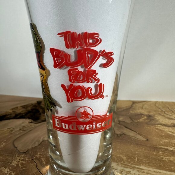Vintage Budweiser Frog - Pilsner Beer Glass - This Bud's For You - 1996 - Picture 6 of 9